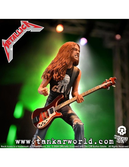 Metallica Cliff Burton II Estatua Rock Iconz Knucklebonz 22 cm