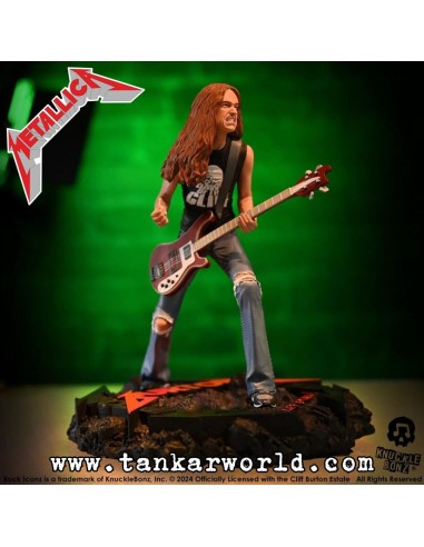 Metallica Cliff Burton II Estatua Rock Iconz Knucklebonz 22 cm