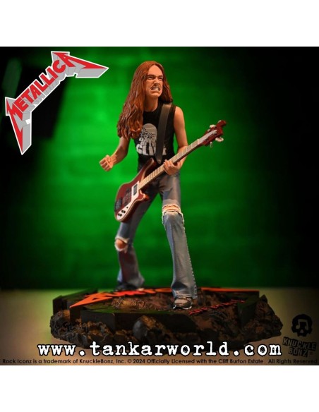Metallica Cliff Burton II Estatua Rock Iconz Knucklebonz 22 cm