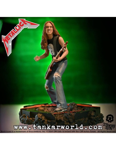 Metallica Cliff Burton II Estatua Rock Iconz Knucklebonz 22 cm