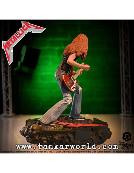 Metallica Cliff Burton II Estatua Rock Iconz Knucklebonz 22 cm