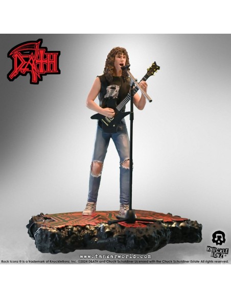 Death Chuck Schuldiner II Estatua Rock Iconz 22 cm