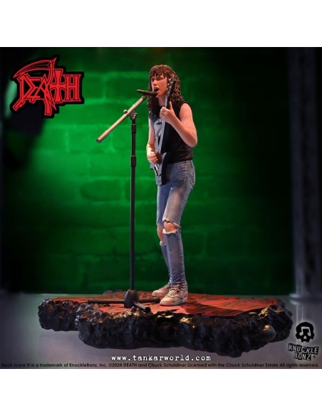Death Chuck Schuldiner II Estatua Rock Iconz 22 cm