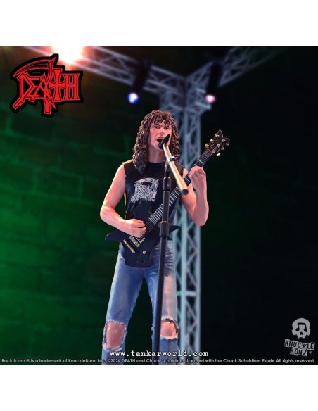 Death Chuck Schuldiner II Estatua Rock Iconz 22 cm