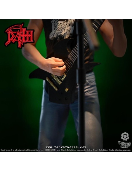 Death Chuck Schuldiner II Estatua Rock Iconz 22 cm
