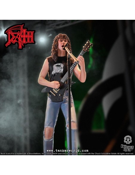 Death Chuck Schuldiner II Estatua Rock Iconz 22 cm