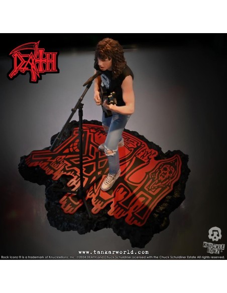 Death Chuck Schuldiner II Estatua Rock Iconz 22 cm