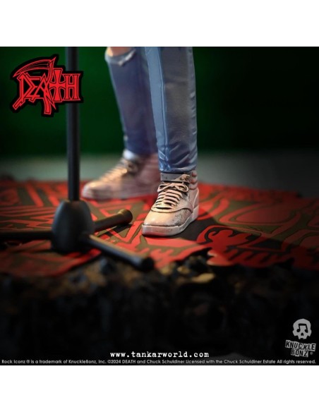 Death Chuck Schuldiner II Estatua Rock Iconz 22 cm