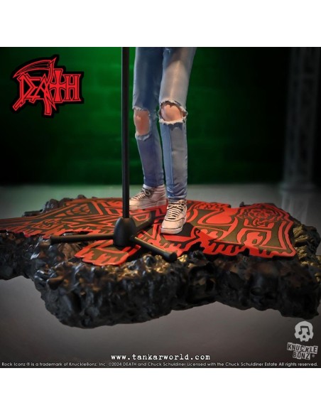 Death Chuck Schuldiner II Estatua Rock Iconz 22 cm