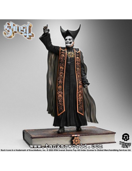 Ghost Papa Emeritus IV (Black Robes) Estatua Rock Iconz 22 cm
