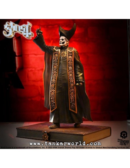 Ghost Papa Emeritus IV (Black Robes) Estatua Rock Iconz 22 cm