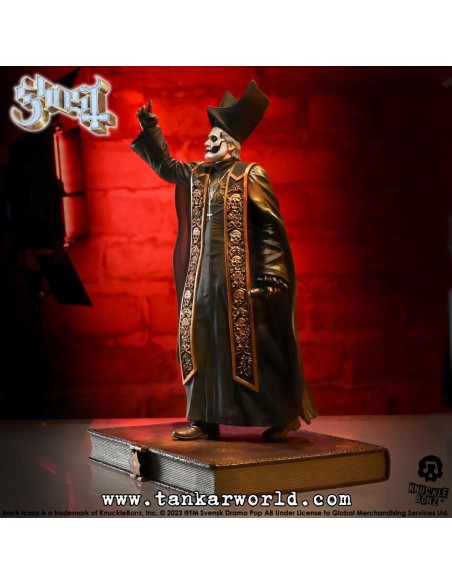 Ghost Papa Emeritus IV (Black Robes) Estatua Rock Iconz 22 cm