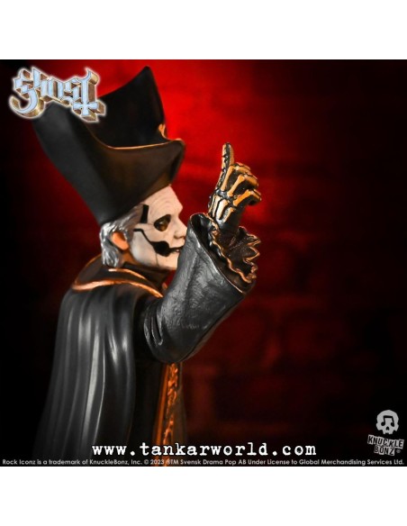 Ghost Papa Emeritus IV (Black Robes) Estatua Rock Iconz 22 cm
