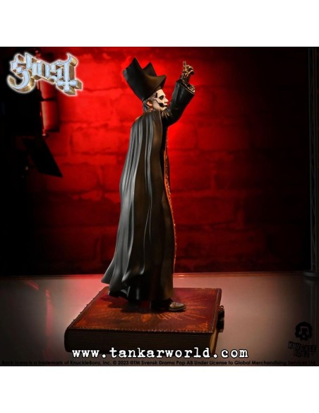 Ghost Papa Emeritus IV (Black Robes) Estatua Rock Iconz 22 cm