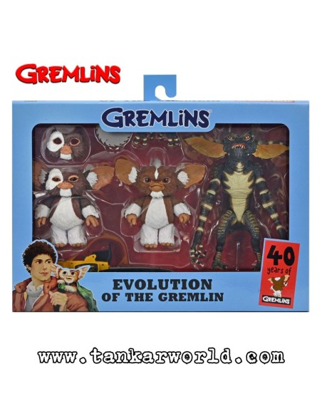 Gremlins 40th Anniversary Box Set Figuras Articuladas Evolution of a Gremlin 18 cm