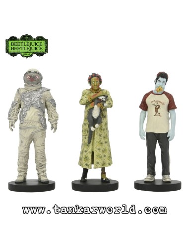 Beetlejuice Beetlejuice - Pack de 3 Figuras Waiting Room 2: Spaceman, Hot Dog Contest Winner, Cat Lady