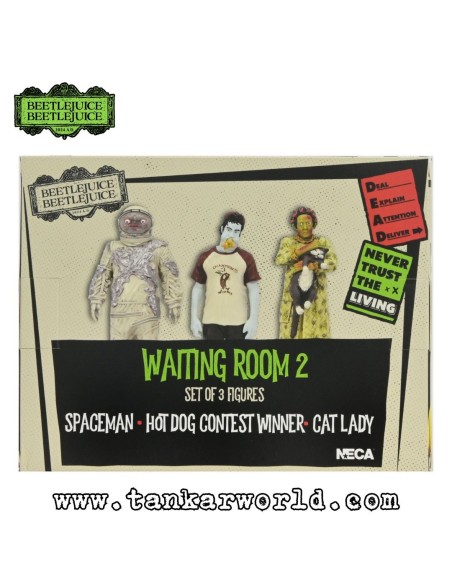 Beetlejuice Beetlejuice - Pack de 3 Figuras Waiting Room 2: Spaceman, Hot Dog Contest Winner, Cat Lady