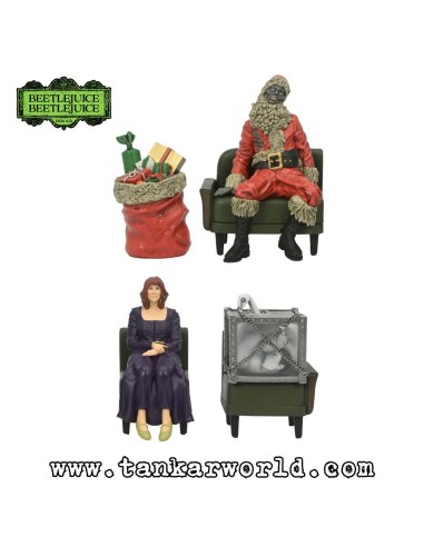 Beetlejuice Beetlejuice - Pack de 3 Figuras Waiting Room 1: Santa, Delia Deetz, Escape Artist