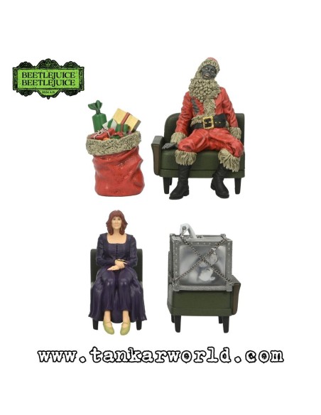 Beetlejuice Beetlejuice - Pack de 3 Figuras Waiting Room 1: Santa, Delia Deetz, Escape Artist