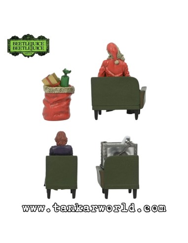 Beetlejuice Beetlejuice - Pack de 3 Figuras Waiting Room 1: Santa, Delia Deetz, Escape Artist