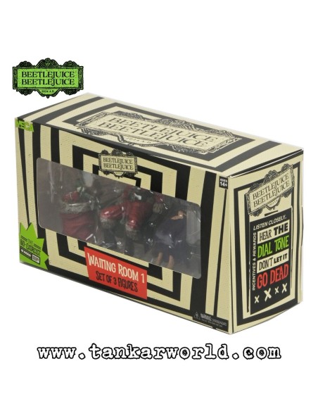 Beetlejuice Beetlejuice - Pack de 3 Figuras Waiting Room 1: Santa, Delia Deetz, Escape Artist