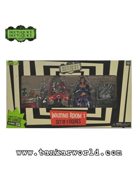 Beetlejuice Beetlejuice - Pack de 3 Figuras Waiting Room 1: Santa, Delia Deetz, Escape Artist