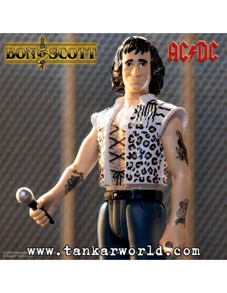 Bon Scott (Leopard Print) Figura ReAction Wave 02 - 10 cm