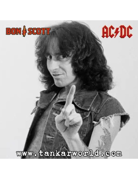 Bon Scott (Leopard Print) Figura ReAction Wave 02 - 10 cm