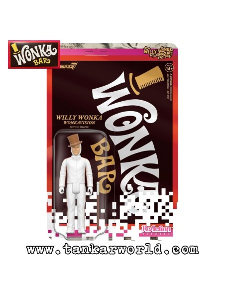 Willy Wonka (White Suit) Charlie y la fabrica de chocolate (1971) Figura ReAction Wave 03 10 cm