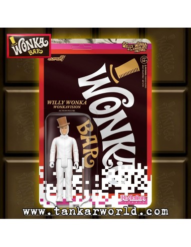Willy Wonka (White Suit) Charlie y la fabrica de chocolate (1971) Figura ReAction Wave 03 10 cm