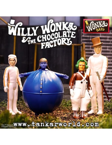 Willy Wonka (White Suit) Charlie y la fabrica de chocolate (1971) Figura ReAction Wave 03 10 cm