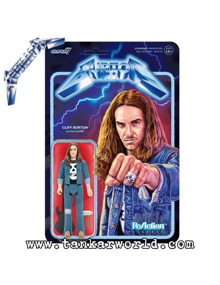 Cliff Burton Metallica Figura ReAction Wave 01 Super7 10 cm