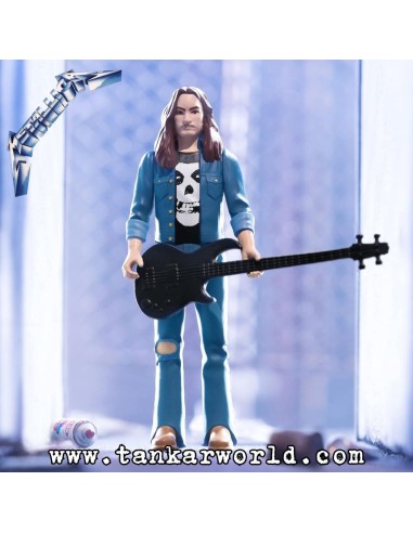Cliff Burton Metallica Figura ReAction Wave 01 Super7 10 cm