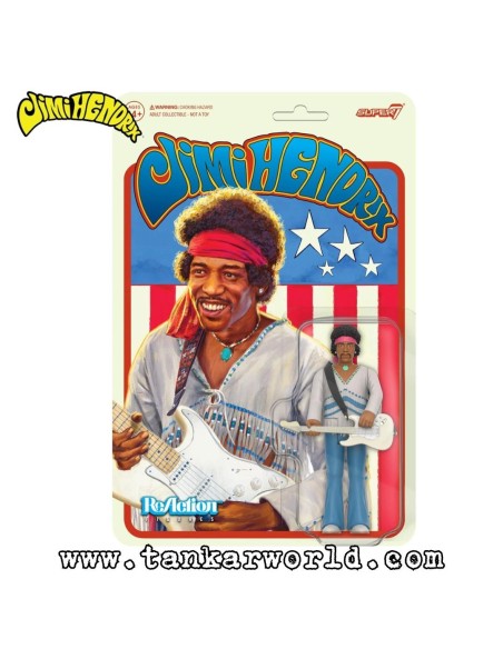 Jimi Hendrix (Festival 1969) Figura ReAction Super7 10 cm