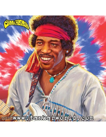 Jimi Hendrix (Festival 1969) Figura ReAction Super7 10 cm