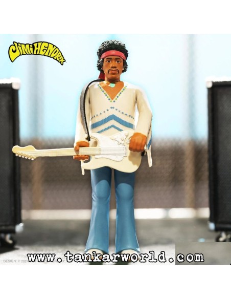 Jimi Hendrix (Festival 1969) Figura ReAction Super7 10 cm