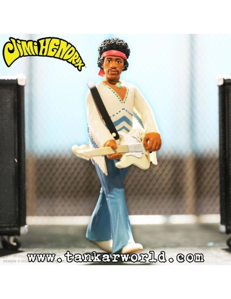 Jimi Hendrix (Festival 1969) Figura ReAction Super7 10 cm