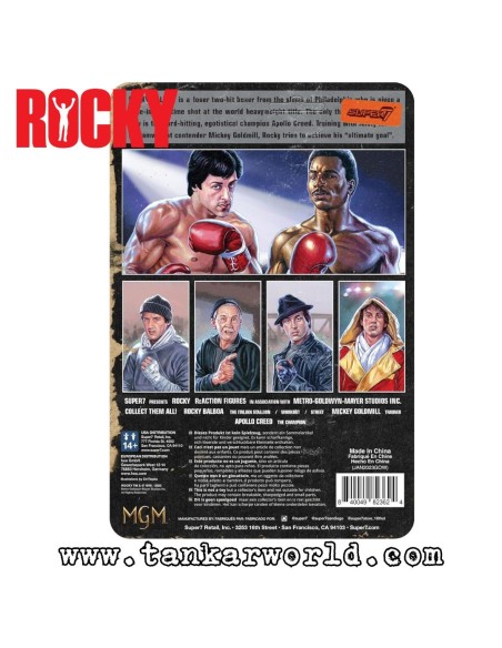 Rocky Italian Stalone (Rocky I) Figura ReAction Wave 03 Rocky Super7 10 cm