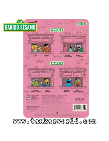 Cookie Monster Sesame Street Figura ReAction Wave 02 Super7 10 cm