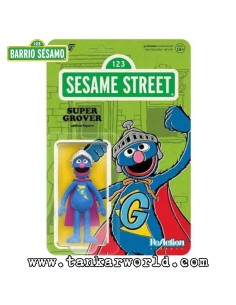 Super Grover Sesame Street Figura ReAction Wave 03 Super7 10 cm 2