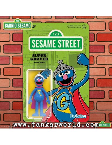 Super Grover Sesame Street Figura ReAction Wave 03 Super7 10 cm