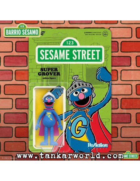 Super Grover Sesame Street Figura ReAction Wave 03 Super7 10 cm