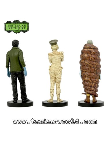 Beetlejuice Beetlejuice - Pack de 3 Figuras Inmigration Hall Richard, Immigration Officer, Anaconda Man