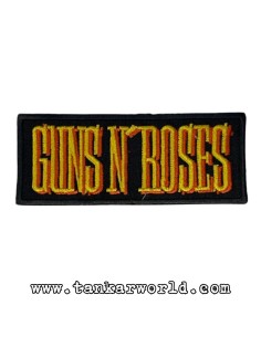 Parche Guns N´Roses - Letras amarillas - 10 x 4 cm - G N´R