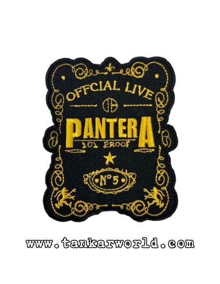 Parche Pantera - Logo Official Live - Gold - 8,5 x 10 cm