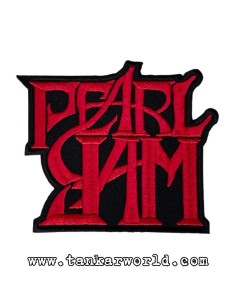 Parche Pearl Jam - Logo letras rojas - 10,5 x 9 cm