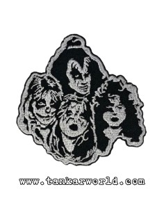 Parche KISS - 4 cabezas - 7,5 x 8 cm