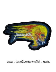 Parche Metallica - Fired Skull (Printed) - 10 x 6 cm