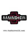 Parche Rammstein - Logo letras blancas y cruz roja - 11,5 x 6 cm