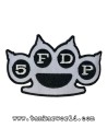 Parche Five Finger Death Punch - Logo blanco y negro - 9 x 6 cm